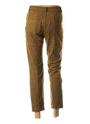 Pantalon 7/8 fermeture zippée sous rabat boutonné taille normale marron TRANSIT femme