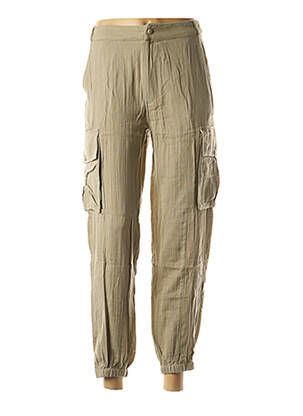 Pantalon droit taille haute taille haute vert SCHOOL RAG femme