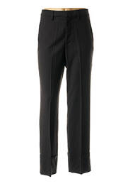 Pantalon droit tissage crêpe taille haute noir CLOSED femme