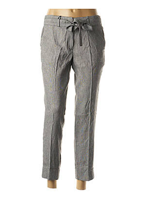 Pantalon 7/8 fermeture zippée sous rabat avec crochet taille normale gris MARELLA femme