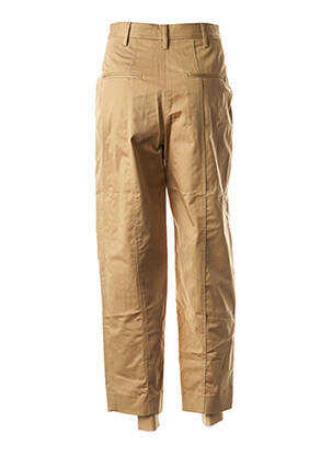 Pantalon droit tissage popeline taille haute beige CLOSED femme
