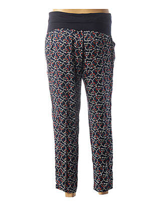 Pantalon 7/8 tissage popeline bleu MANILA GRACE femme