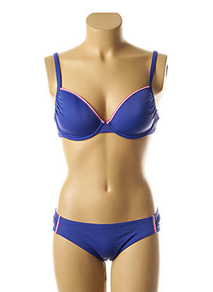Maillot de bain 2 pièces stretch bleu TRIUMPH femme