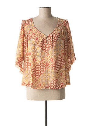 Blouse légère et transparente manches longues beige ORFEO femme
