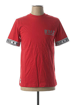 T-shirt rouge BRAZ pour homme