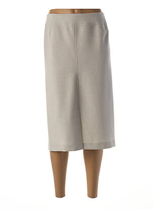 Jupe mi-longue coupe droite gris GUY DUBOUIS femme