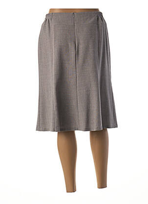Jupe mi-longue coupe évasée gris FRANCE RIVOIRE femme