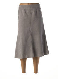 Jupe mi-longue stretch marron FRANCE RIVOIRE femme