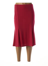 Jupe mi-longue stretch rouge MERI & ESCA femme