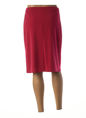 Jupe mi-longue coupe droite rouge MERI & ESCA femme