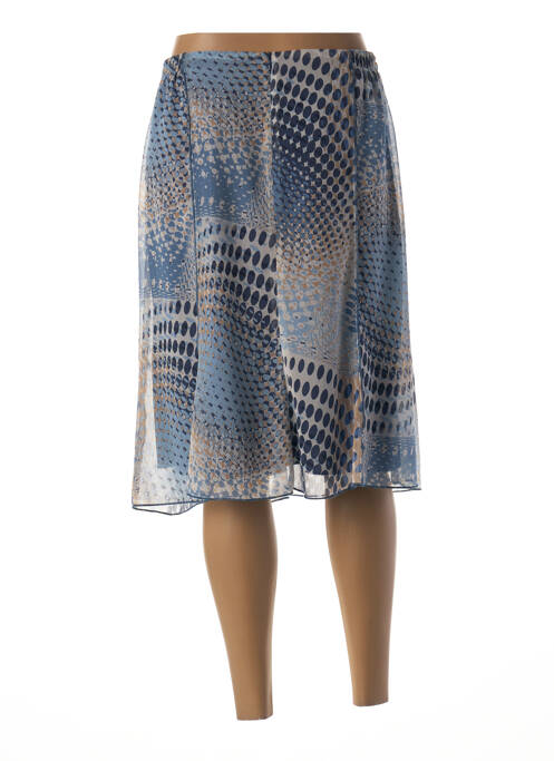 Jupe mi-longue bleu GUY DUBOUIS pour femme