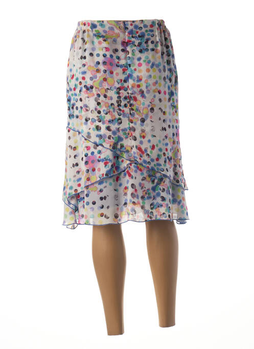 Jupe mi-longue bleu GUY DUBOUIS pour femme