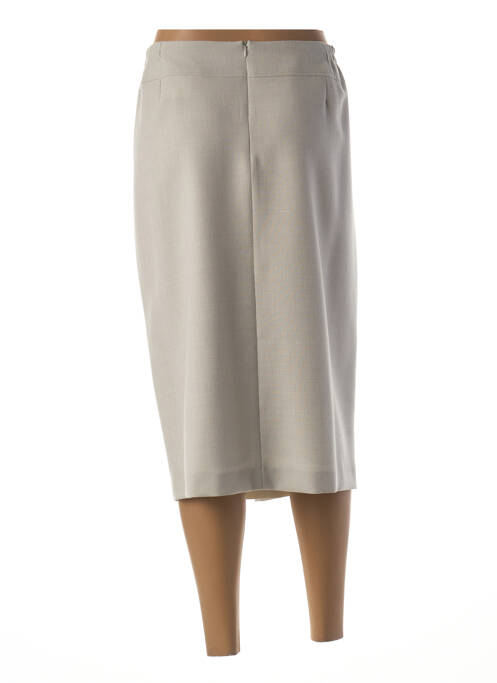 Jupe mi-longue gris GUY DUBOUIS pour femme