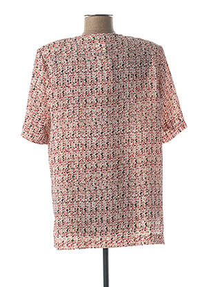 Chemisier coupe cintrée manches courtes rose FRANCE RIVOIRE femme