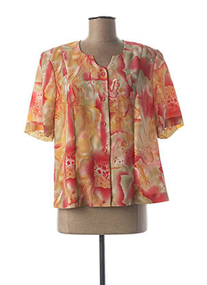 Chemisier coupe cintrée manches courtes rouge FRANCE RIVOIRE femme