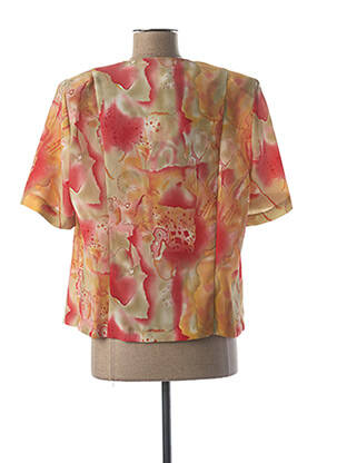 Chemisier coupe cintrée manches courtes rouge FRANCE RIVOIRE femme