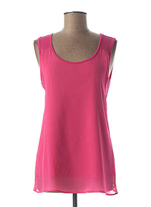 Top tissage crêpe sans manche rose MERI & ESCA femme