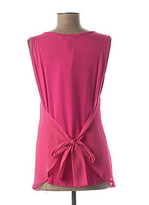 Top tissage crêpe sans manche rose MERI & ESCA femme