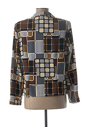 Chemisier coupe cintrée manches longues bleu GUY DUBOUIS femme
