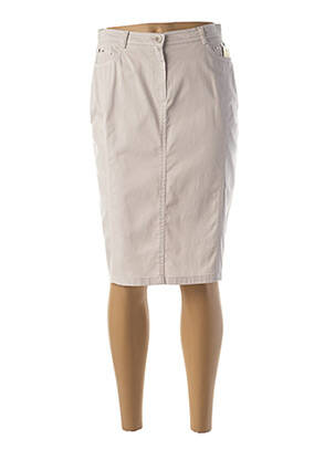 Jupe mi-longue taille normale gris GUY DUBOUIS femme