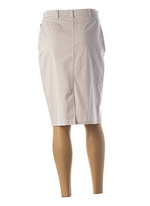 Jupe mi-longue stretch gris GUY DUBOUIS femme