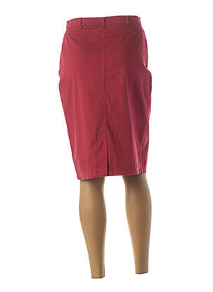 Jupe mi-longue taille normale rouge GUY DUBOUIS femme