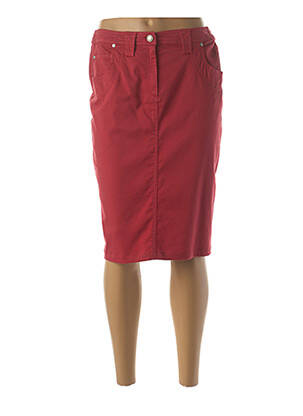 Jupe mi-longue taille normale rouge FRANCE RIVOIRE femme