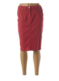 Jupe mi-longue stretch rouge FRANCE RIVOIRE femme