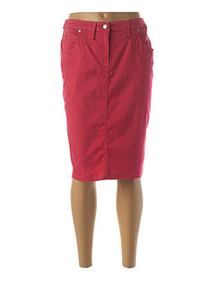 Jupe mi-longue taille normale rose GUY DUBOUIS femme