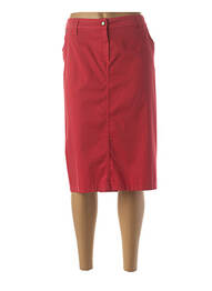 Jupe mi-longue stretch rouge IMPULSION femme
