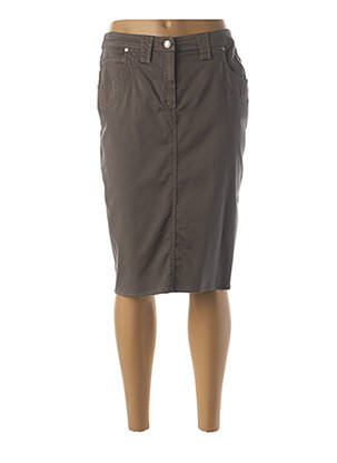 Jupe mi-longue taille normale gris GUY DUBOUIS femme