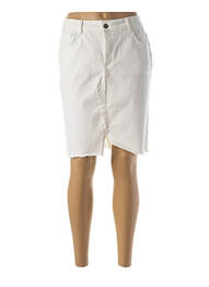 Jupe mi-longue taille normale blanc LAUREN VIDAL femme