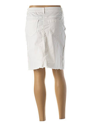 Jupe mi-longue stretch blanc LAUREN VIDAL femme