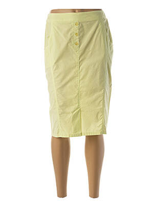 Jupe mi-longue taille élastique vert FRANCE RIVOIRE femme