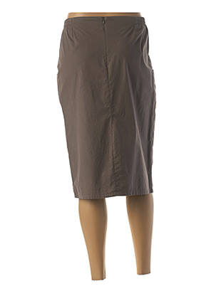 Jupe mi-longue stretch gris GUY DUBOUIS femme
