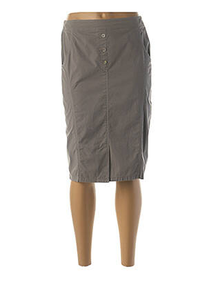 Jupe mi-longue stretch gris MERI & ESCA femme