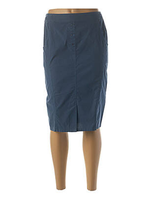 Jupe mi-longue stretch bleu MERI & ESCA femme