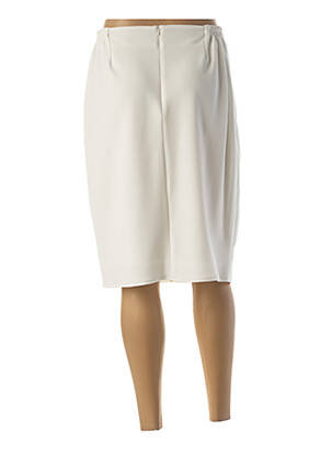 Jupe mi-longue taille élastique blanc MERI & ESCA femme