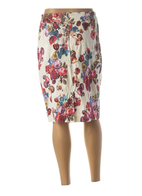 Jupe mi-longue blanc GUY DUBOUIS pour femme