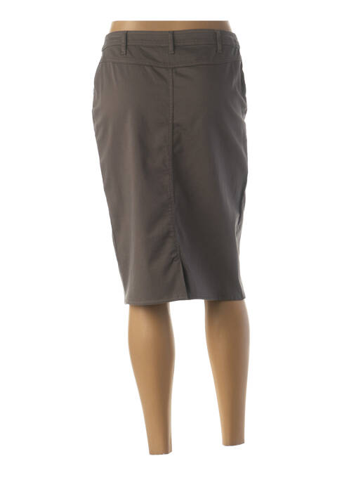 Jupe mi-longue gris GUY DUBOUIS pour femme