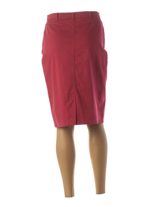 Jupe mi-longue rouge GUY DUBOUIS pour femme