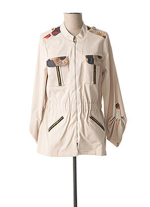 Veste casual col rond beige MERI & ESCA femme