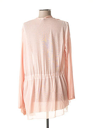 Gilet manches longues col châle rose MERI & ESCA femme