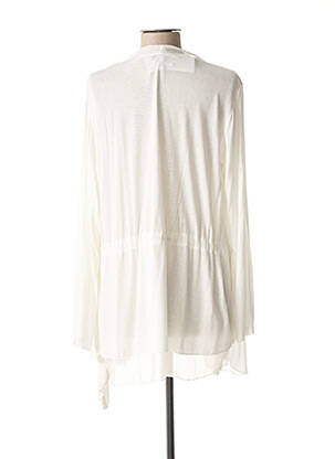 Gilet manches longues col châle blanc MERI & ESCA femme