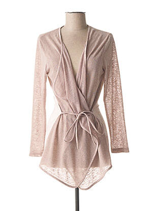 Gilet manches longues coupe cintrée beige MERI & ESCA femme