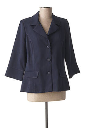 Veste casual epaulette bleu FRANCE RIVOIRE femme