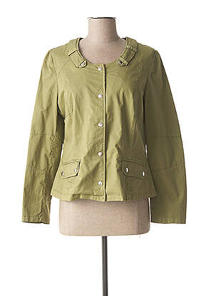 Veste casual col rond vert GUY DUBOUIS femme