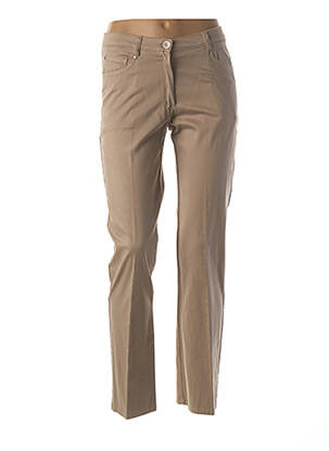 Pantalon coupe droite taille normale beige GUY DUBOUIS femme