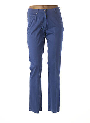 Pantalon slim taille basse bleu FRANCE RIVOIRE femme