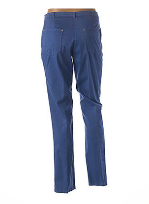 Pantalon coupe droite taille basse bleu GUY DUBOUIS femme